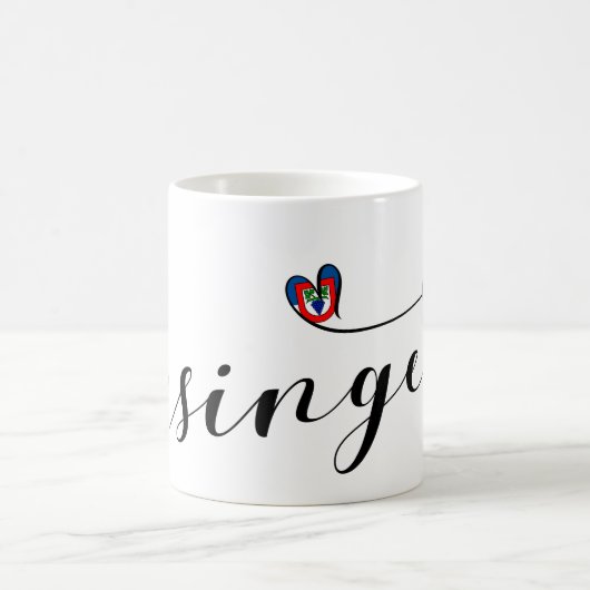 Herz der Flagge Büsingen am Hochrhein Kaffeetasse (Mittel)