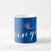 Herz der Flagge Büsingen am Hochrhein Kaffeetasse (Mittel)