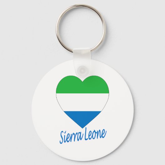 Herz der Flagge von Sierra Leone Schlüsselanhänger (Vorderseite)