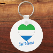 Herz der Flagge von Sierra Leone Schlüsselanhänger (Vorderseite)