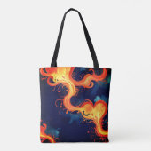 Herz der Flammen Feuer & Himmel Tasche (Rückseite)