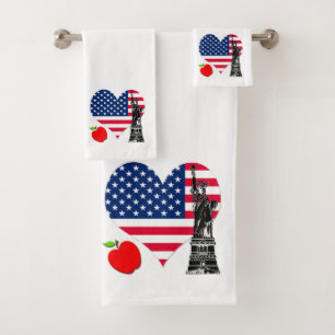 Herz der Freiheit: Ein Patriotisches Design aus Ne Badhandtuch Set