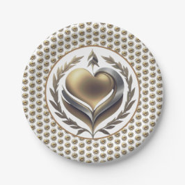 Herz der Freiheit Pappteller