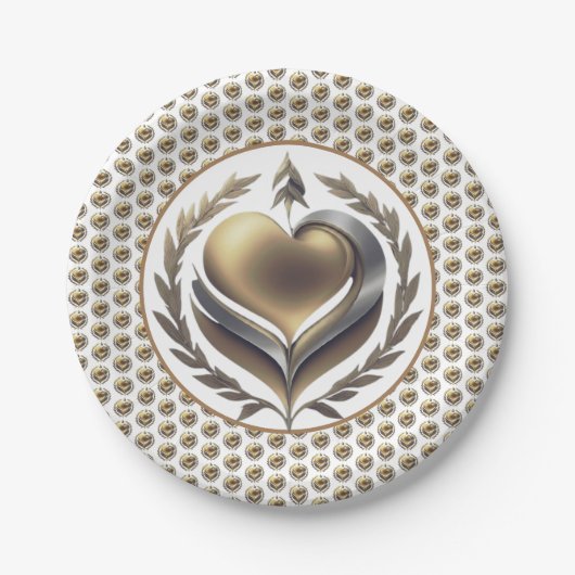 Herz der Freiheit Pappteller (Vorderseite)