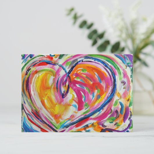 Herz der Freude Custom Kleine Einladungen oder Ein (Stehend Vorderseite)