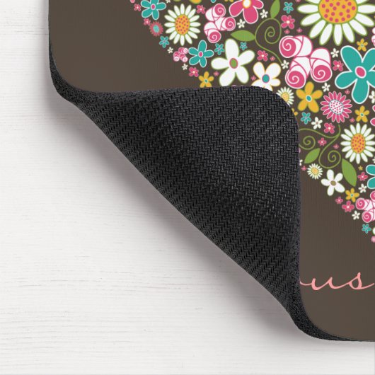 Herz der Frühlings-Blumen-2 * 01% pipe% Wedding Mousepad (Ecke)