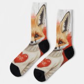 Herz der Füchsin Socken (Linkes Detail)