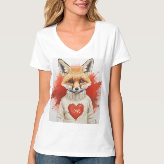 Herz der Füchsin T-Shirt (Vorderseite)