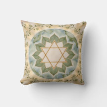 Herz der Gaia - Anahata Lotus Wurfkissen