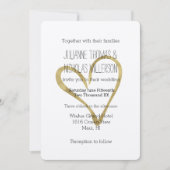 Herz der Goldhochzeit Einladung (Vorderseite)