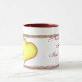 Herz der Goldpersonalisierten Tasse (Zentrum)