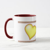 Herz der Goldpersonalisierten Tasse (Links)
