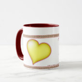 Herz der Goldpersonalisierten Tasse (Vorderseite Links)