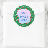 Herz der grünen LIEBE Runder Aufkleber (Tasche)