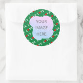 Herz der grünen LIEBE Runder Aufkleber (Tasche)