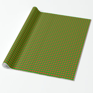 Herz der grünen und roten Liebe Geschenkpapier