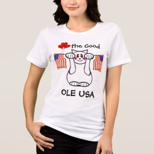 Herz der guten OLE USA Tri-Blend Shirt