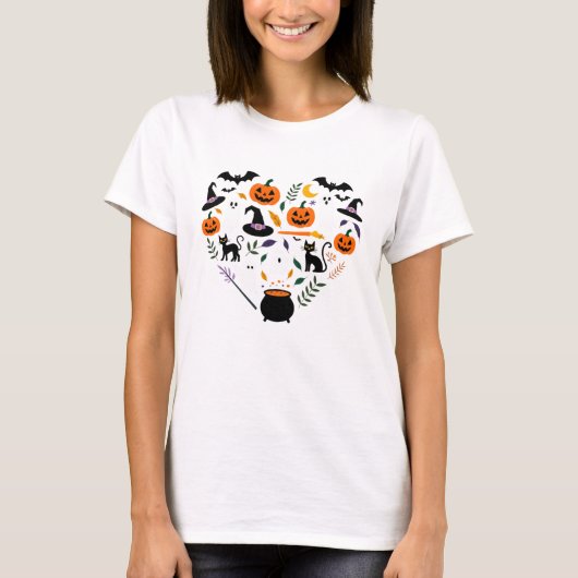 Herz der Halloween-Magie T-Shirt (Vorderseite)