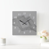 Herz der Händchenuhr Quadratische Wanduhr (Zuhause)