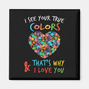 Herz der Hände sehe ich Ihre wahren Farben, deshal Magnet