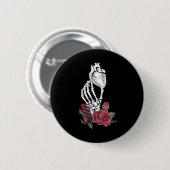 Herz der Handklassik des Skeletts Button (Vorne & Hinten)
