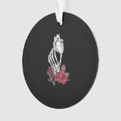 Herz der Handklassik des Skeletts Ornament (Vorderseite)