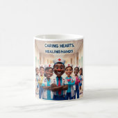 Herz der heilenden Tasse: Positivität und Liebe In Kaffeetasse (Mittel)