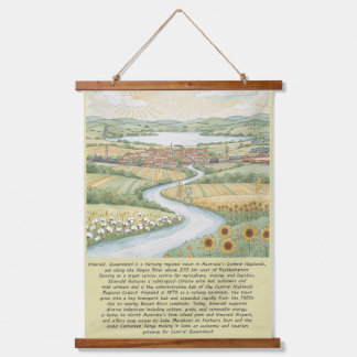 Herz der Highlands Wandteppich Mit Holzrahmen