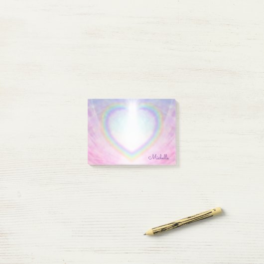 Herz der Himmelsnachrichten Post-it Klebezettel (Auf Schreibtisch)