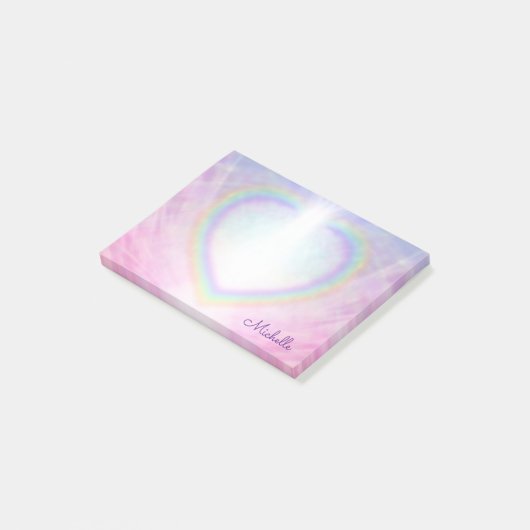 Herz der Himmelsnachrichten Post-it Klebezettel (angewinkelt)