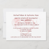 Herz der Hochzeit Einladung (Rückseite)