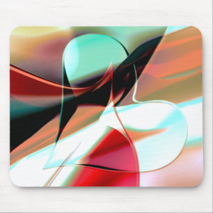Herz der in abstrakter Kurve gemischten kristallin Mousepad