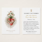 Herz der katholischen Hochzeitskarte (Vorne & Hinten)