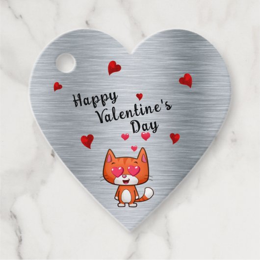 Herz der Katze Geschenkanhänger (Vorderseite)