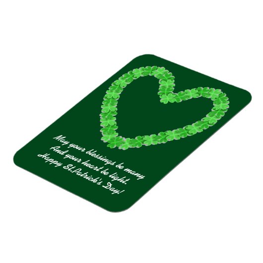 Herz der Kleeblätter Magnet (Linke Seite)