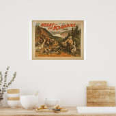 Herz der Klondike, 'Yukon River' Retro Theater Poster (Küche)