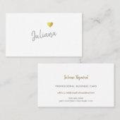 Herz der kurvenreichen, handgeschriebenen weiblich visitenkarte (Vorne/Hinten)