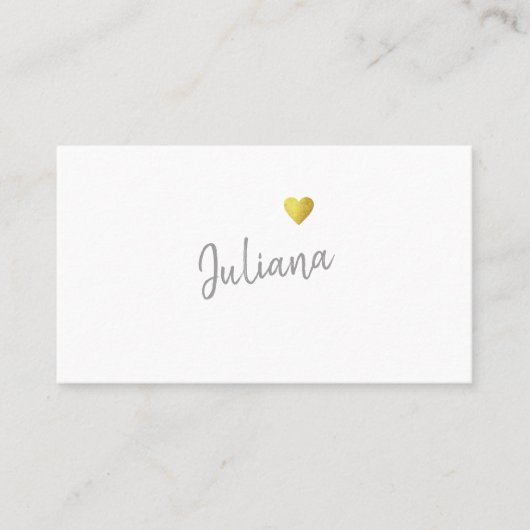 Herz der kurvenreichen, handgeschriebenen weiblich visitenkarte (Vorderseite)