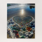Herz der Küste: Sea Glass Puzzle (Vertikal)