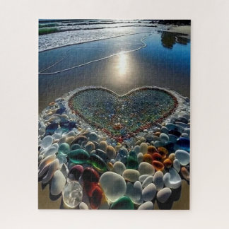 Herz der Küste: Sea Glass Puzzle