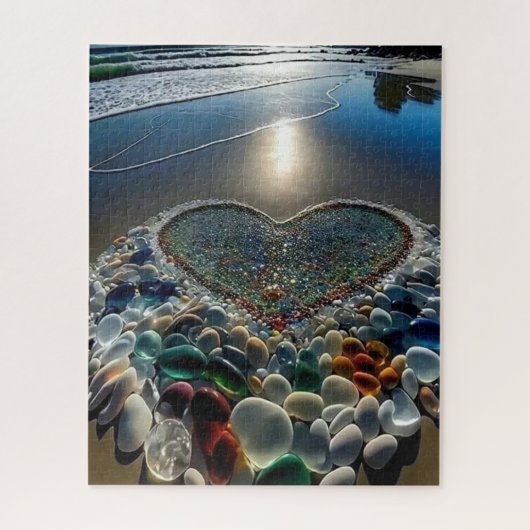 Herz der Küste: Sea Glass Puzzle (Vertikal)