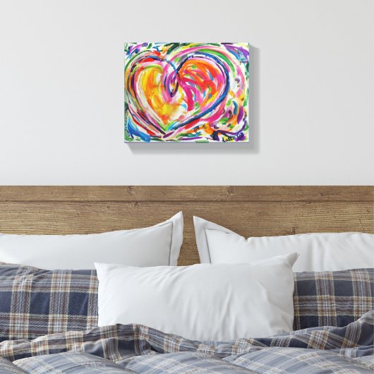 Herz der Leinwand Joy Painting Art Print (Insitu (Schlafzimmer))