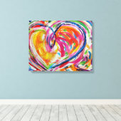Herz der Leinwand Joy Painting Art Print (Insitu (Holzboden))