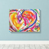 Herz der Leinwand Joy Painting Art Print (Insitu (Holzboden))