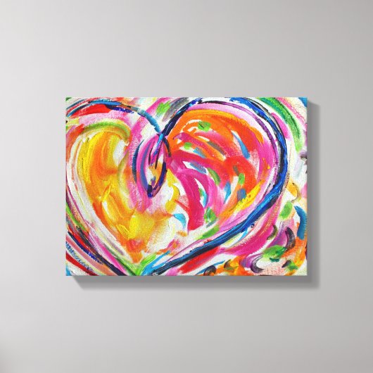 Herz der Leinwand Joy Painting Art Print (Vorderseite)