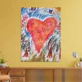 Herz der Leinwand Planet Kunst (Insitu (Wohnzimmer))