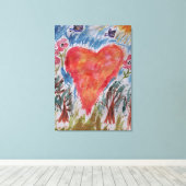 Herz der Leinwand Planet Kunst (Insitu (Holzboden))