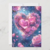 Herz der Liebe: Einladung von Rosen zum Hochzeitsf (Vorderseite)