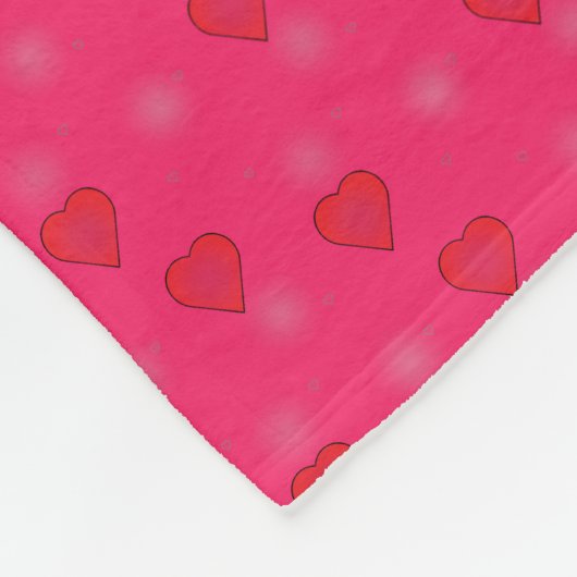 Herz der Liebe Fleecedecke (Ecke)
