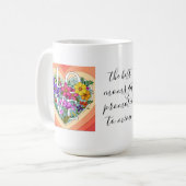 Herz der LIEBE (für die erste Zeit der Großmutter) Kaffeetasse (Vorderseite Links)